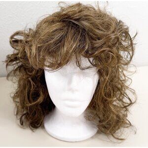 Paula Young Brittany A1182 Avg Long Brown Curly WavyWig-Made In Japan-In Box GUC